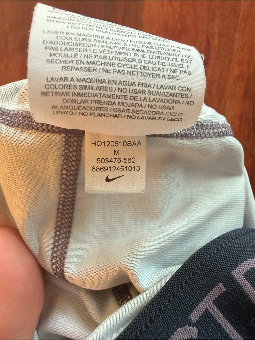 Nike DriFit Blue/ Purple Striped Running Leggings with drawstring